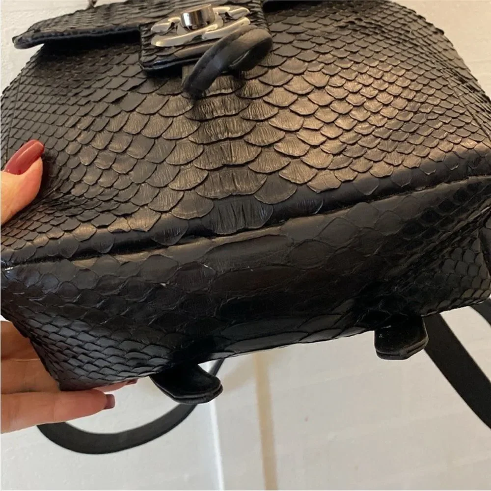 Justified Hunt  Black  snake skin  Backpack